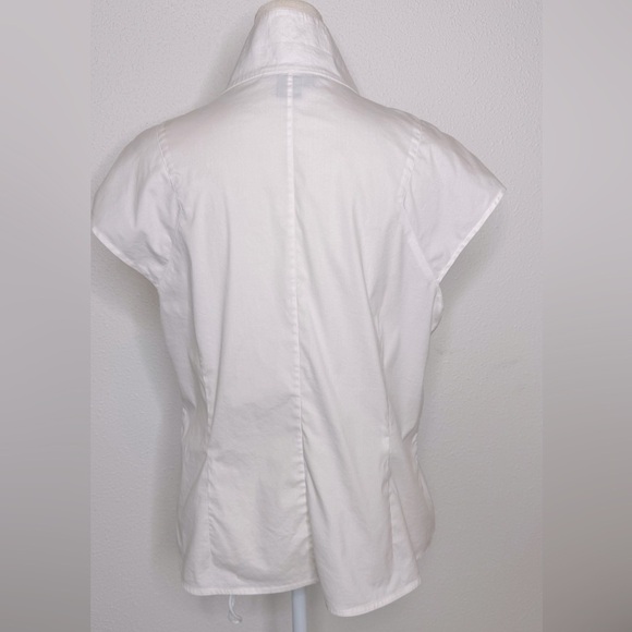 Per Se Button-Up Cap Sleeve Blouse - Picture 6 of 7